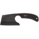 Browning 3220322 Cutoff Camp 2.50" Fixed Cleaver Plain Black Black Oxide Stonewashed 9Cr14MoV SS Blade, Black/Tan G10 Handle