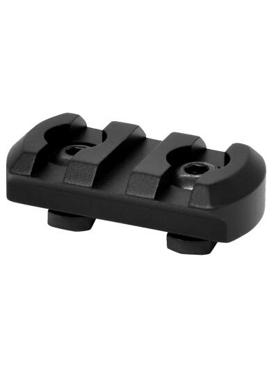 Warne 6201M M-LOK 3 Slot Black Anodized Aluminum