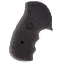 Pachmayr 02484 Diamond Pro Grip Diamond Checkering Black Rubber with Finger Grooves for Ruger GP100