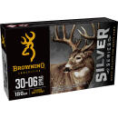 Browning Ammo B192630061  Silver 30-06Springfield 180gr Plated Soft Point 20 Per Box/10 Case