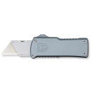 CobraTec Knives  Utility  OTF 3.38" Gray Aluminum Handle