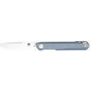 CobraTec Knives CTMONGRY Monarch  3.50" Folding Plain Satin D2 Steel Blade, 4.75" Gray G10 Handle