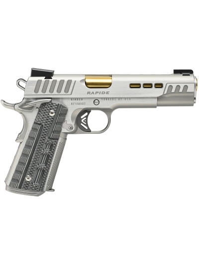 Kimber Mfg.,inc 3000423CA Rapide Dawn (CA) (MA) 45 ACP 8+1 5" KimPro Silver Front and Rear Serrations Stainless Steel Slide Gray/black Rapide G10 Grip