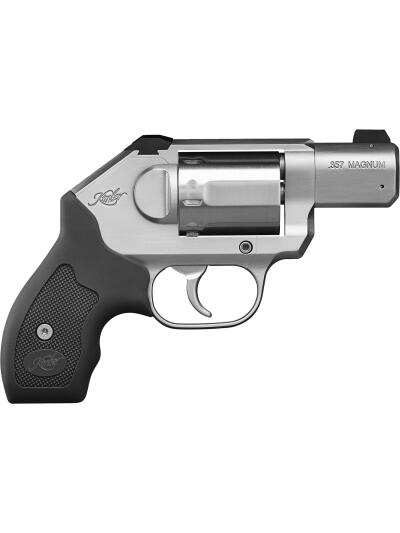 Kimber Mfg, Inc 3400010CA K6S *CA Compliant DAO 357 Mag 6 Shot 2" Brushed Stainless Steel Barrel & Cylinder, Brushed Stainless Steel Frame, Black Hogue Rubber Grip, Concealed Hammer
