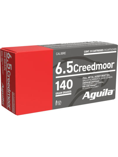 Aguila Rifle Ammo 6.5 Creedmoor 140 gr. FMJBT 20 rd.