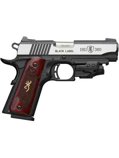 Browning 1911-380 Black Label Pistol 380 ACP 3.625 in. Black 8 rd. Crimson Trace