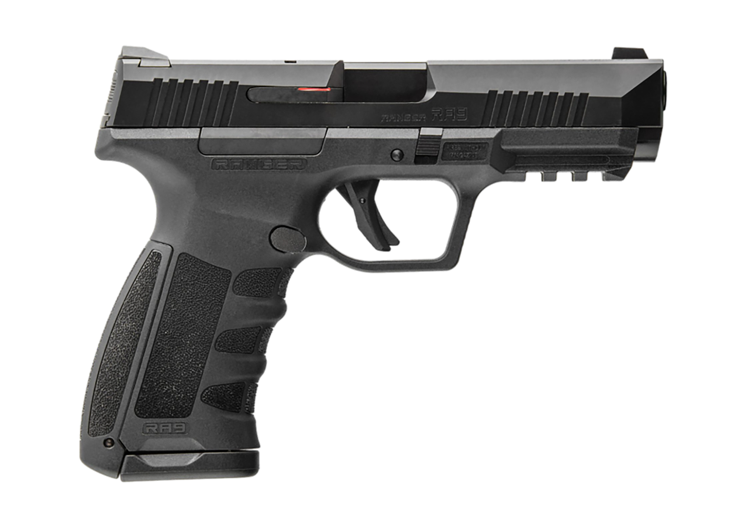 Dickinson LLC RA9B RA9 9mm Luger 17+1 4.25" Black Steel Barrel, Serrated Aluminum Slide, Polymer Frame w/Accessory Rail