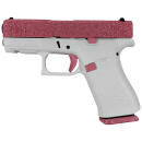Glock PX4350204NBGF G43X  Sub-Compact Frame 9mm Luger 10+1 3.41" Black GMB Barrel, Bubblegum Cerakote Serrated Steel Slide, Frost Cerakote Polymer Frame w/Beavertail, Ambidextrous