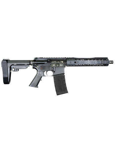 Black Rain Ordnance  Spec15  5.56 NATO 30+1 10.50" Black Nitride Steel Barrel, 10" M-LOK Handguard, Black Anodized Aluminum Picatinny Rail Receiver, Tactical SBA3 Brace, Black G.I. Grip