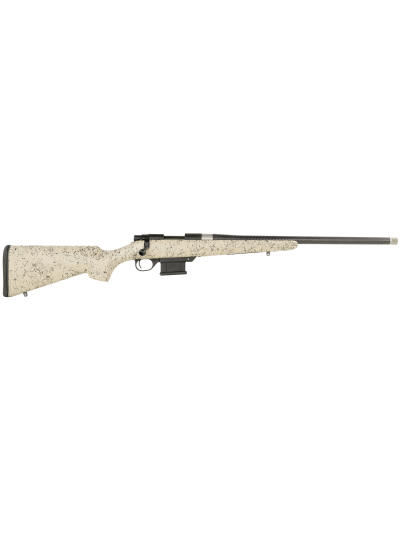 Howa HCE6ARCTAN 1500 Carbon Elevate 6mm ARC 22" Carbon Fiber Wrapped Threaded Barrel, Black Drilled & Tapped Steel Receiver, Fixed Stocky's Tan w/Black Webbing Synthetic Stock, Right Hand