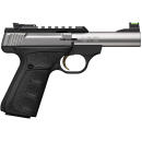 Browning 051605490 Buck Mark Plus Micro Bull 22 LR 10+1 4" Stainless Bull Barrel, Stainless Serrated Slide w/Picatinny Rail, Matte Black Alloy Steel Frame, Black Overmolded UFX Grip