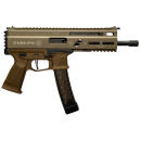 Grand Power 197892004763 SP9A1 Stribog 9mm Luger 30+1 8" Black Threaded Barrel, M-LOK Handguard, Flat Dark Earth Aluminum Picatinny Rail Receiver, FDE Polymer Grip, Thread Protector