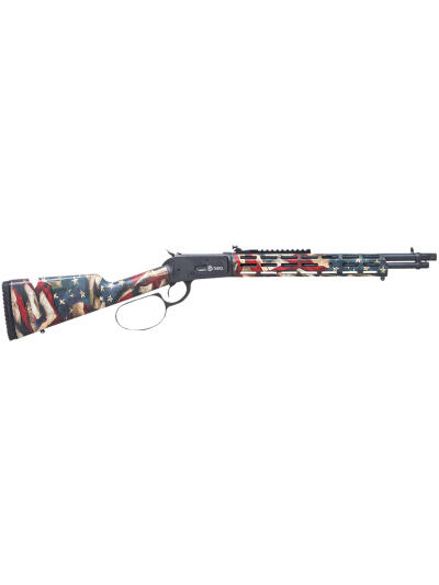 Citadel CIT44LVRUSA Levtac 92 44 Mag 8+1 16.50" Matte Black Threaded Barrel & Steel Receiver w/Picatinny Rail, Fixed Respect Camo (American Flag) Synthetic Stock, Right Hand