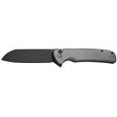Civivi Knives C20022B-3 Chevalier II  EDC 3.47" Folding Sheepsfoot Plain Satin 14C28N Steel Blade, Gray Aluminum Handle