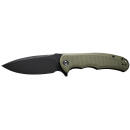 Civivi Knives C803F Praxis  3.75" Folding Plain Black Stonewashed 9Cr18MoV SS Blade, OD Green Textured G10 Handle
