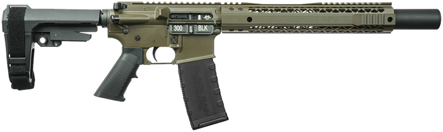 Black Rain Ordnance BROROTRM30A Bro M30A Sports South ROTR 300 Blackout Badlands Cerakote Aluminum Picatinny Rail Receiver Black Black Polymer Grip