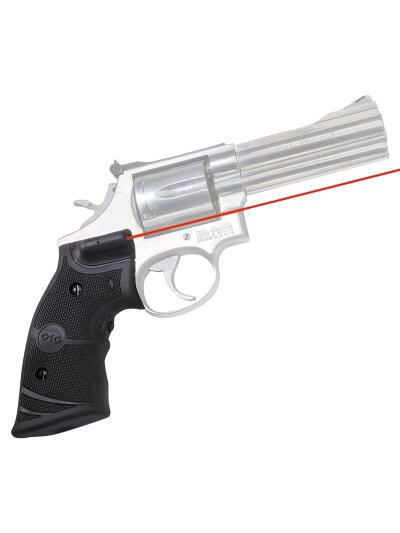 Crimson Trace 011290 Lasergrips  Fits S&W K & L Frames Round Butt, Red Laser 633nM Wavelength 5mW Output, Black Polymer