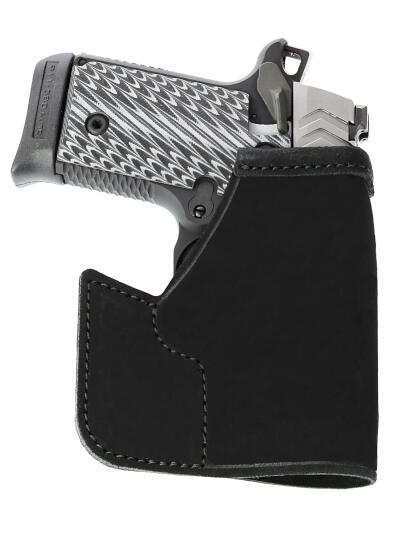Galco PRO652B Pocket Protector  Black Leather Fits S&W M&P Shield/Plus/2.0 Ambidextrous