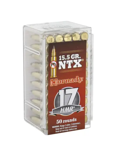 HORNADY RIMFIRE VARMINT EXPRESS AMO 17 HMR 15.5GR NTX 50RD (40 BOX CASE)