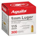 Aguila 9mm Ammunition 1E097700 115 Grain Full Metal Jacket Bulk Pack 300 Rounds