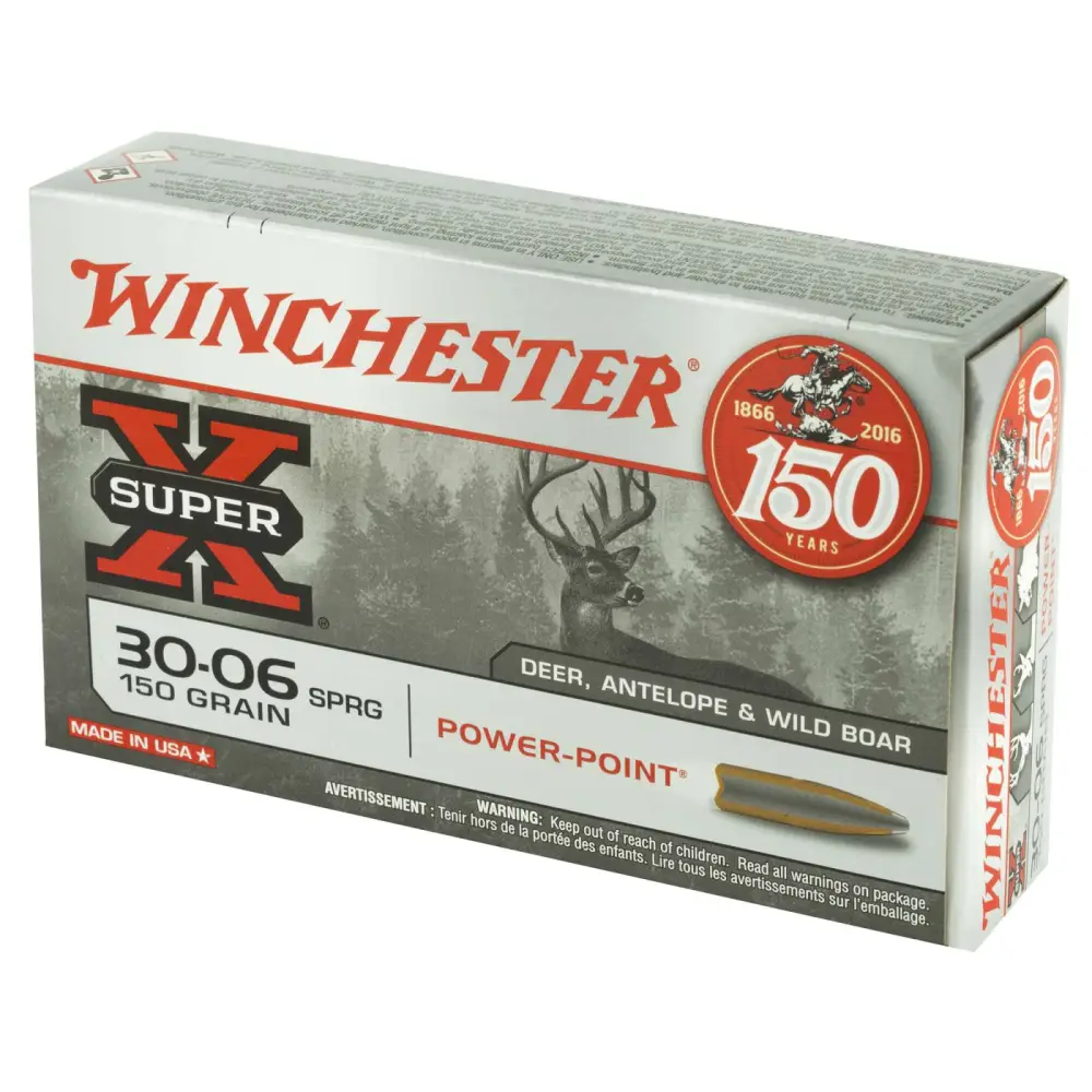 WINCHESTER SUPER X RIFLE AMO 30-06 SPR 150GR POWER POINT 20RD (10 BOX CASE) - Image 2