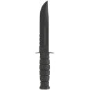 Ka-Bar 1212 Fighting/Utility  7" Fixed Clip Point Part Serrated Black 1095 Cro-Van Blade, Black Kraton G Handle, Includes Sheath