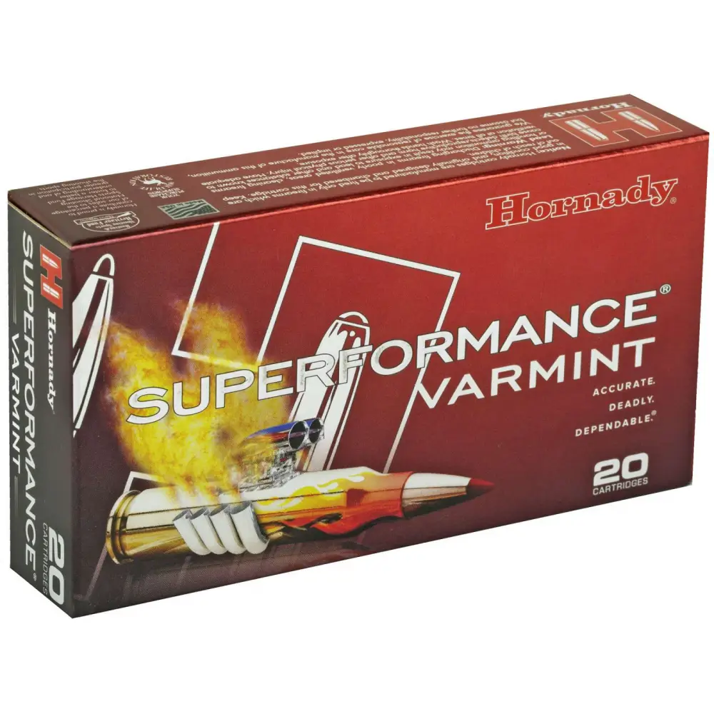 HORNADY SUPERFORMANCE VARMINT AMO 222 REM 50GR V-MAX SPF 20RD (10 BOX CASE)