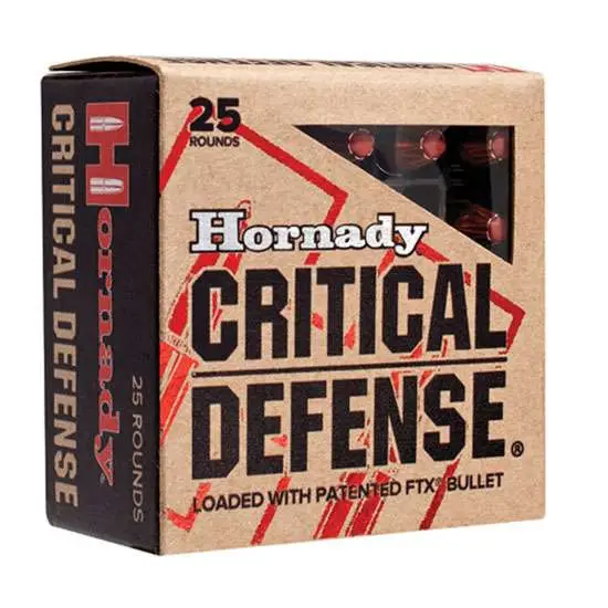 HORNADY CRITICAL DEFENSE AMO 9MM MAKAROV 95GR FTX 25RD (10 BOX CASE) - Image 4