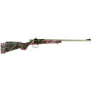 Crickett KSA2167 Youth  22 LR 1rd 16.12" Stainless Steel Barrel, Fixed Front/Adjustable Rear Peep Sights, Hydro Dipped Muddy Girl Synthetic Stock w/11.5" LOP, Rebounding Firing Pin Safety