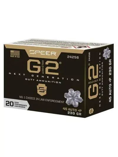 SPEER 45 AUTO +P 230GR GOLD DOT G2 20 RD/BX 10 BX/CS