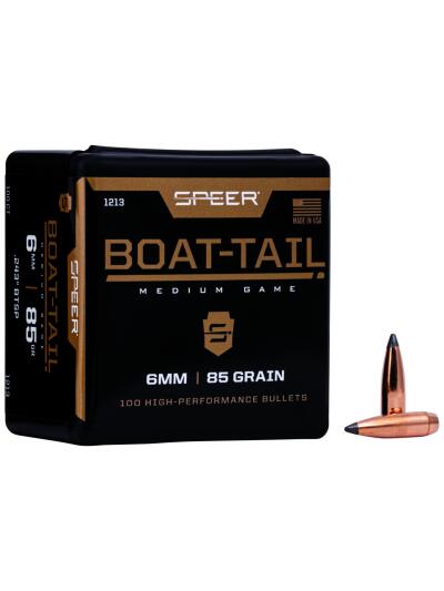Speer 1213 Boat-Tail  6mm 85gr Jacketed Soft Point Boat Tail 100 Per Box/5 Case