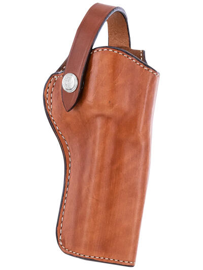 Bianchi 10054 1L Lawman Western OWB 02 Tan Leather Belt Loop Fits Colt New Frontier/Colt Single Action Army