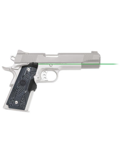 Crimson Trace 0155201 Lasergrips Master Series Fits 1911 Full-Size, Green Laser Black/Gray G10