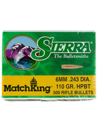 Sierra 1575C MatchKing  6mm 110gr Hollow Point Boat Tail 500/Box