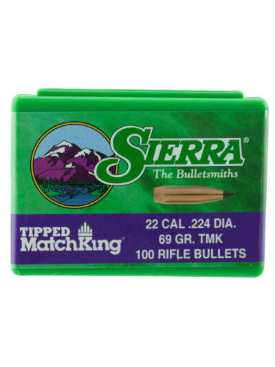 Sierra 7169 Tipped MatchKing  22Cal 69gr Tipped MatchKing 100/Box