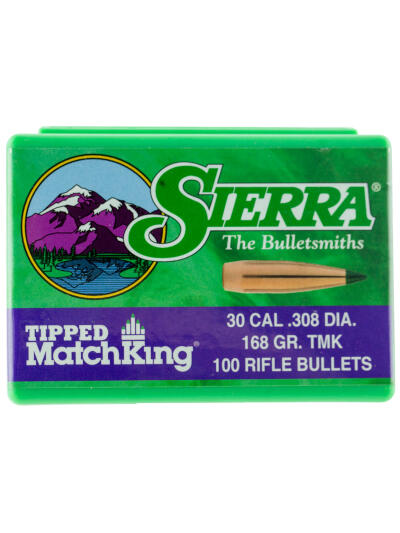 Sierra 7768 Tipped MatchKing  30Cal 168gr Tipped MatchKing 100/Box