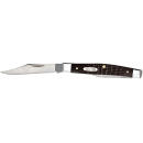 Case 00083 Pen Small 2"/1.47" Folding Clip/Pen Plain As-Ground Stainless Steel Blade Brown Jigged Synthetic Handle