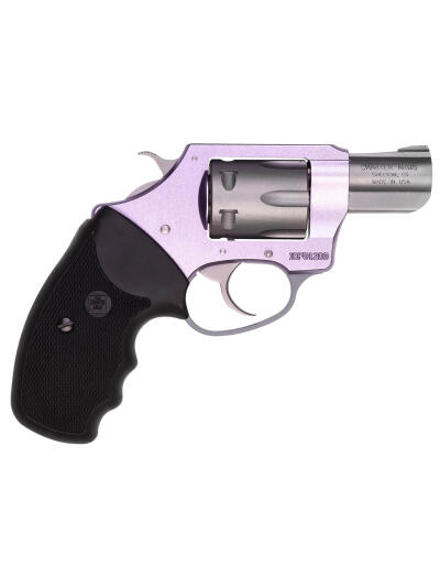 Charter Arms 52240 Pathfinder Lite Lavender Lady Small 22 LR, 8 Shot, 2" Matte Stainless Steel Barrel & Cylinder, Lavender Aluminum Frame w/Black Finger Grooved Rubber Grip, Exposed Hammer