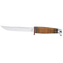 Case 00381 Hunter  5" Fixed Clip Point Plain Mirror Polished Tru-Sharp SS Blade/4.50" Grooved Leather Handle Includes Sheath