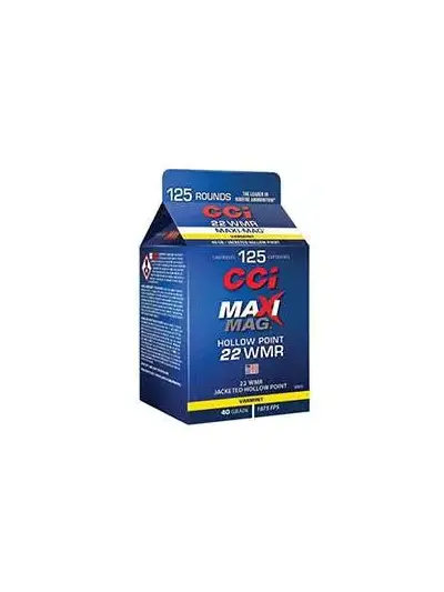 CCI MAXI-MAG AMO 22 WMR HP 125RD POUR PACK (10 BOX CASE)