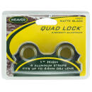 Weaver Mounts 49047 Quad Lock Detachable Rings  Matte Black 1" High