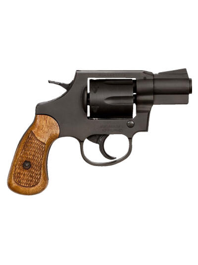 Rock Island 51283 M206 *CA Compliant Small Frame 38 Special 6rd 2" Black Parkerized Steel Barrel, Cylinder & Frame, Checkered Wood Grip, Transfer Bar Safety