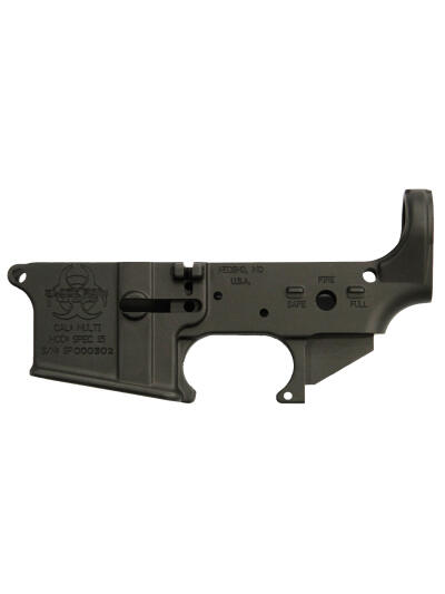 Black Rain BROSPEC15LR Spec15 Forged Lower Multi-Caliber 7075-T6 Aluminum Black Anodized for AR-Platform