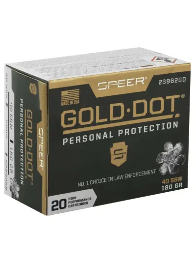 SPEER 40 S&W 180 GR GDHP AMMO 20 RD/BX 10 BX/CS