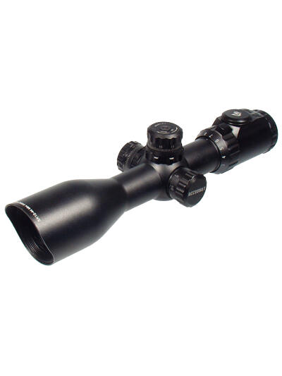 UTG SCP3-UM312AO Accushot  Black Hardcoat Anodized 3-12x 44mm 30mm Tube Illuminated Red/Green Mil-Dot Reticle