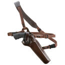 Galco KK172H Kodiak Chest Holster Havana Brown Leather Sholder Strap,Torso Strap Fits Taurus Raging Bull Fits S&W 460/500 8.375" Right Hand