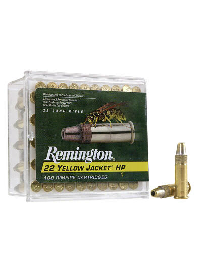 Remington Ammunition 21280 Yellow Jacket Rimfire 22LR 33gr Truncated Cone Hollow Point 100 Per Box/50 Case