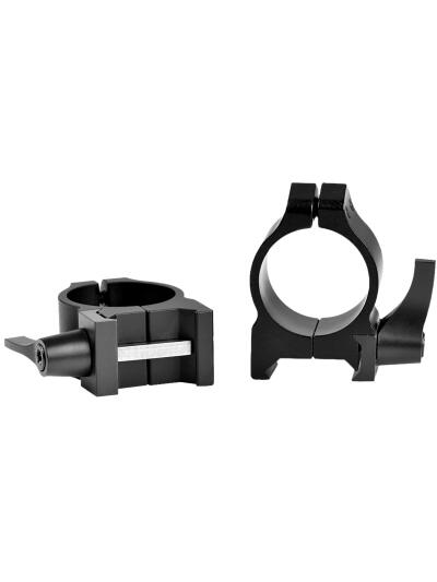 Warne 200LM Vertical Rings Maxima Matte Black 1" Low Quick Detach 0 MOA