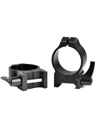 Warne 214LM Vertical Rings Maxima Matte Black 30mm Medium Quick Detach 0 MOA