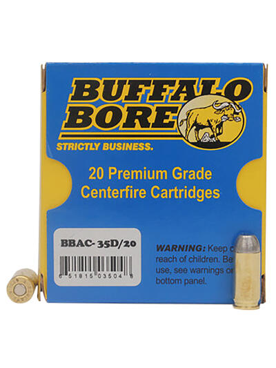 Buffalo Bore Ammunition 35D20 Personal Defense Strictly Business 460Rowland 255gr Hard Cast Flat Nose 20 Per Box/12 Case